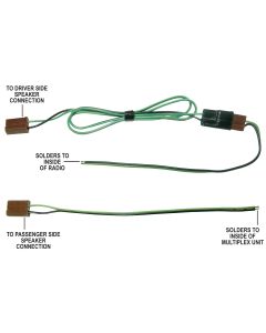 1970-1972 Corvette Front Speaker Harness, Stereo	