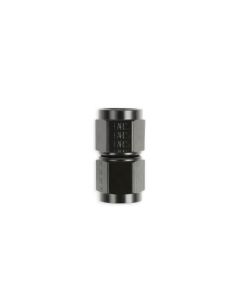 Earls Black 8AN Straight Female Swivel Union

