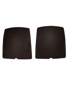 1970-1975 Corvette Seat Back Panels With Brackets, Covered  ABS-Black