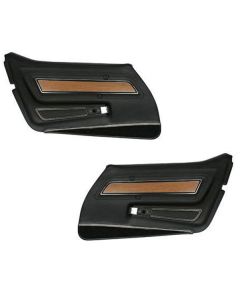 1976 Corvette Deluxe Door Panel Set Black