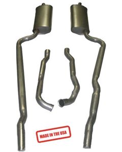 1965-1967 Corvette Big Block Exhaust Kit Aluminized 2.5" Off Road With Automatic Transmission	
