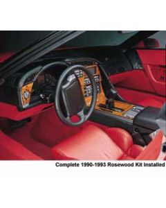 1992-1993 Corvette Rosewood Dash & Trim Set, With 6-Speed Transmission