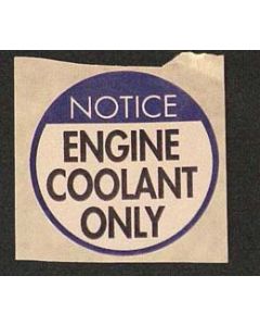 1977-1982 Corvette Radiator Recovery Cap Warning Decal	