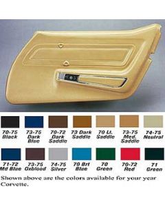 Corvette Door Panel, Standard, Right, 1970-1975