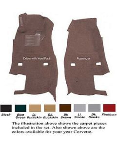1976 Corvette Front Cut-Pile Carpets	