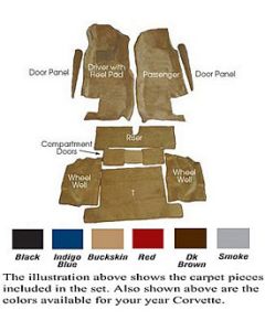 1977 Corvette Cut-Pile Carpet Set 	