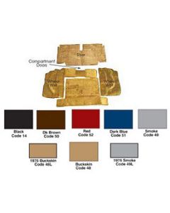 1977 Corvette Cut-Pile Rear Carpet    	