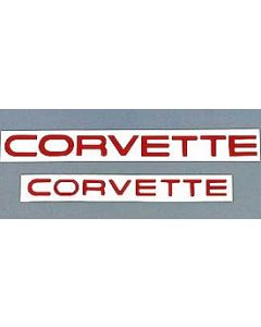 1984-1990 Corvette Lettering Decal Kit Red	
