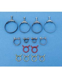 1966-1967 Corvette Radiator And Heater Hose Clamp Kit With 327ci High Performance And Air Conditioning	