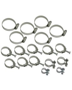 1970 Corvette Clamp Kit Radiator And Heater Hose 454 without A/C 14 Piece	