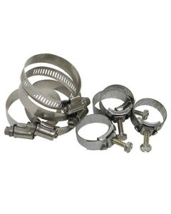 1972 Corevette Clamp Kit LT-1 With Air Conditioning 16 Piece Radiator/Heater Hose   	