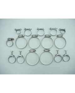 1972 Corvette Radiator And Heater Hose Clamp Kit For Cars With Air Conditioning Big Block	