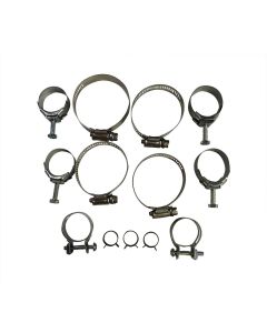 1973-1974 Corvette Radiator And Heater Hose Clamp Kit For Cars Without Air Conditioning Big Block	