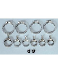 1979-1981 Corvette Radiator And Heater Hose Clamp Kit For Cars With Air Conditioning	