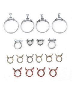 1963-1965 Corvette Radiator And Heater Hose Clamp Kit With 327ci And Air Conditioning	