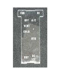 1968 Corvette Climate Control Lens For Cars With Air Conditioning	