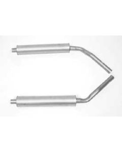 1956-1962 Corvette Mufflers Round 2" Aluminized	
