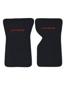 1968-1976 Corvette 80/20 Loop Floor Mats With Embroidered #07 Emblem   	