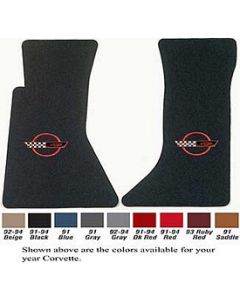 1991-1994 Corvette Lloyd Mats Floor Mats With Embroidered C4 Logos	