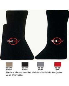 1995-1996 Corvette Lloyd Mats Floor Mats With Embroidered C4 Logos	