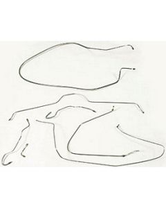 1965-1966 Corvette Brake Line Kit With Power Brakes Stainless Steel	
