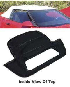 1986-1993 Corvette Convertible Top With Soft Window Black Vinyl	