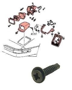 Headlight Bezel Side Screw, 1987-1996