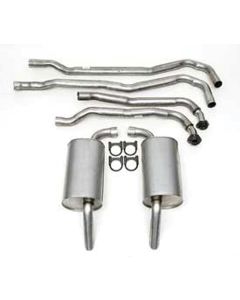 1974 Corvette Exhaust System Small Block 195hp Aluminized 2" With Manual Transmission	