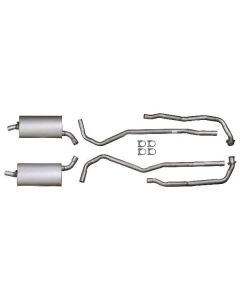 1970 Corvette Exhaust System Small Block 300hp Aluminized 2" With Manual Transmission	