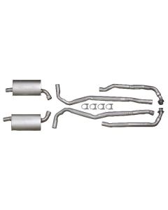 1973 Corvette Exhaust System Small Block L82 Aluminized 2"-2-1/2" With Automatic Transmission	