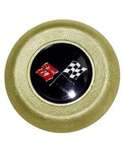 1969-1975 Corvette Horn Button With Tilt And Telescopic Column And Black Corner Flag	