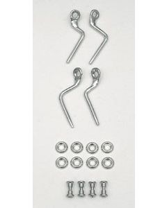 1968 Corvette Coupe Sunvisor Hardware Kit With Pins	