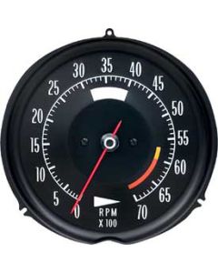 1973-1974 Corvette Tachometer 6000 Red Line	