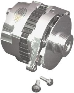 1992-1993 Corvette Alternator, Power Master, Chrome, 140 Amp