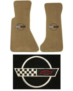 Auto Custom Carpet, Floor Mats, Cut-Pile, With Embroidery #215 Logo| 42716 Corvette 1991-1993