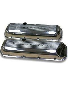 1965-1974 Corvette Valve Covers Big Block Aluminum Finned With Polished Finish	