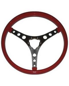 Steering Wheel, Sport Size 15", Replica, Red, 1956-1958