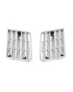 1980-1982 Corvette Side Fender Louvers Chrome	