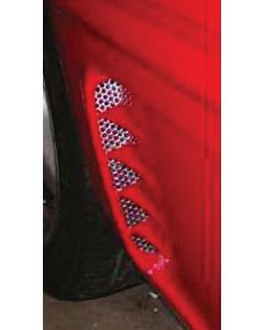1995-1996 Corvette American Car Craft Side Fender Vent Grilles Stainless Steel	