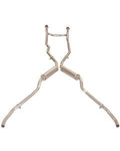 1956-1958 Corvette Exhaust System Aluminized With 2 x 4-Barrel Carburetors Or Fuel Injection	