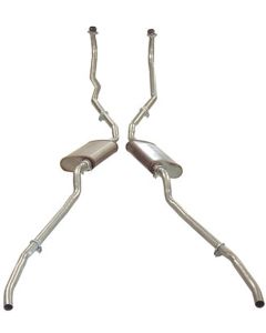 1959-1960 Corvette Exhaust System Aluminized With 1 x 4-Barrel Carburetor And Low Horsepower	