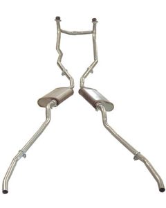 1959-1960 Corvette Exhaust System Aluminized With Header Pipe Crossover	