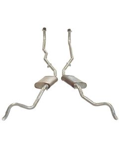 1961-1962 Corvette Exhaust System Aluminized With 1 x 4-Barrel Carburetor And Low Horsepower	