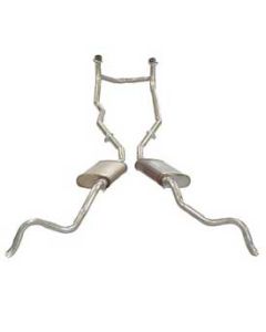 1961-1962 Corvette Aluminized Exhaust System With Header Pipe Crossover	