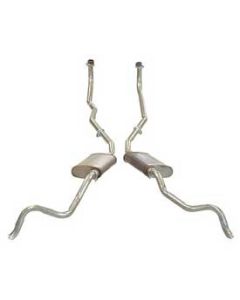 1962 Corvette Exhaust System High Performance Or Special High Performance Aluminized Without Crossover	