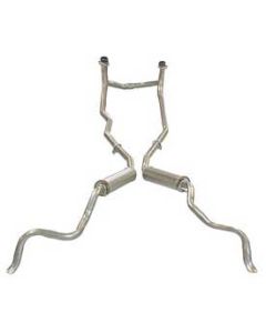 1962 Corvette Exhaust System High Or Special High Performance Aluminized With Crossover	