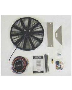 1963-1972 Corvette Aluminum Radiator Electric Fan Kit 16" Puller Small Block	