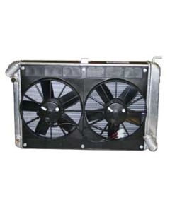 1966-1967 Corvette Aluminum Radiator And Fan Module Assembly Small Block And Big Block For Cars With Manual Transmission	