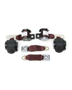 1974-1975 Corvette 3-Point Shoulder Harness And Seat Belt Set Retractable Convertible Navy	