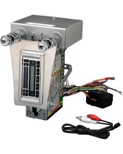 1963-1967 Corvette Custom Autosound USA-230 AM/FM Stereo Concours Series Chrome Face	